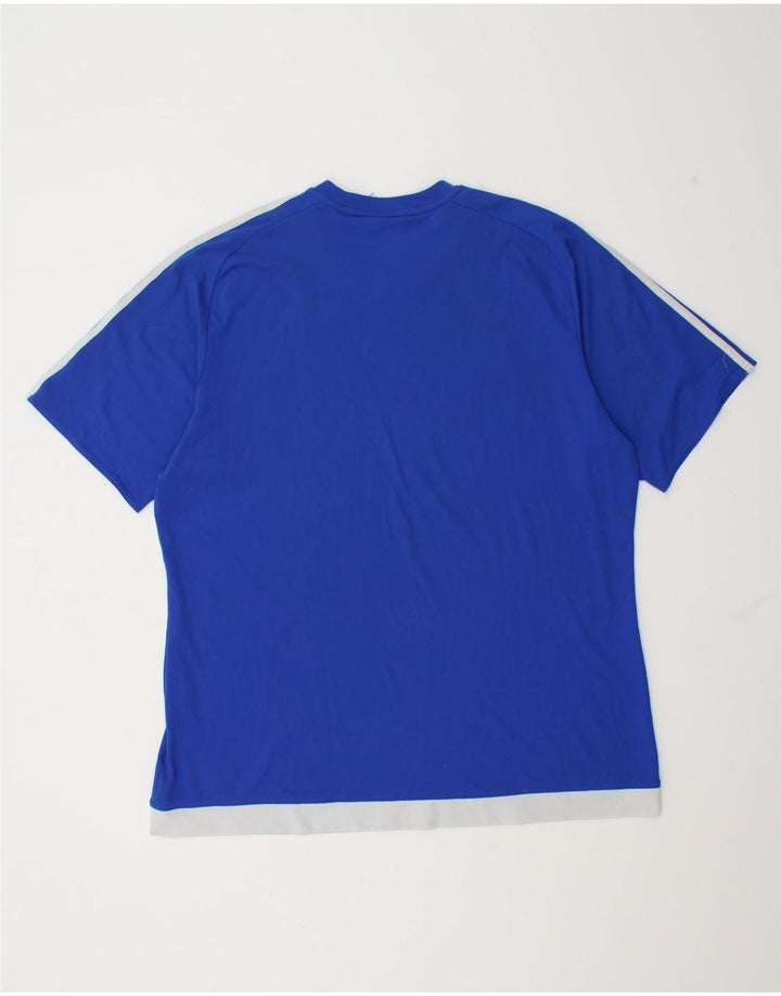 Ανδρικό T-Shirt Climalite Adidas Top XL Blue Colorblock Polyester