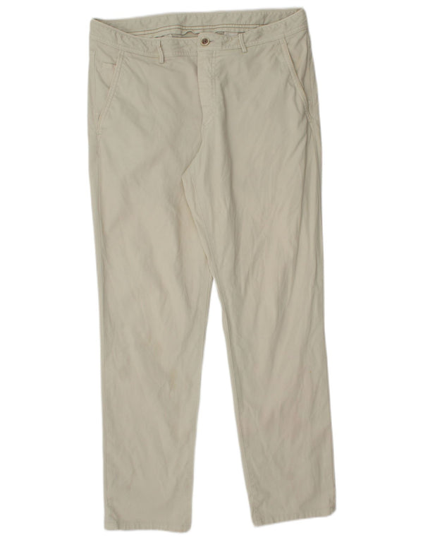 Massimo Dutti Ανδρικό ίσιο παντελόνι Chino EU 44 Μεγάλο W34 L29 Μπεζ βαμβακερό
