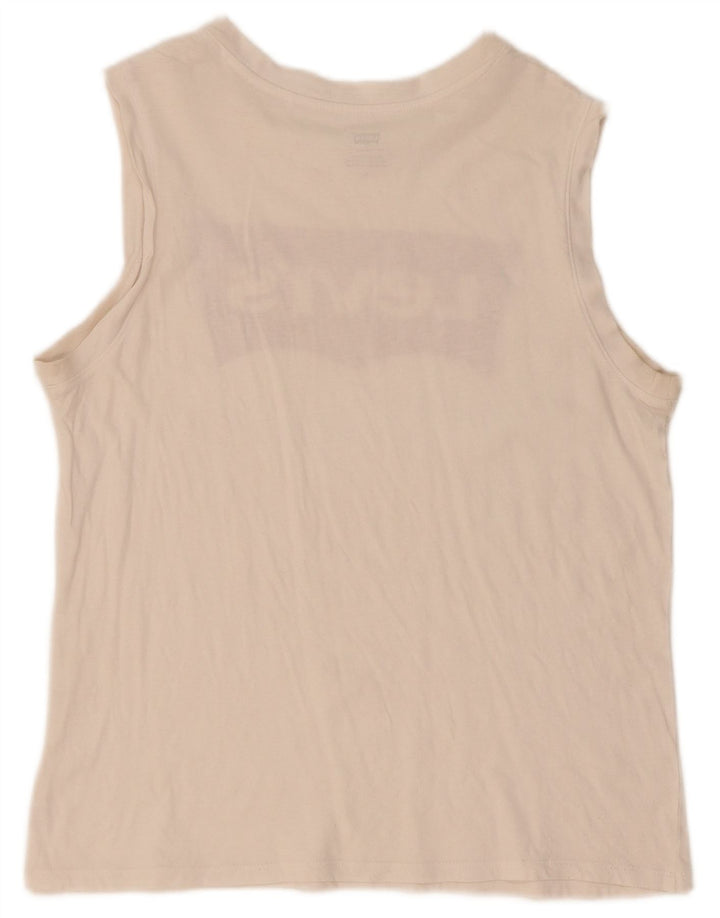 Γυναικείο γραφικό γιλέκο Levi's UK 14 Medium Off White