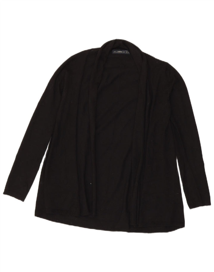 Zara Γυναικείο Ανοιχτό Ζακέτα UK 10 Small Black