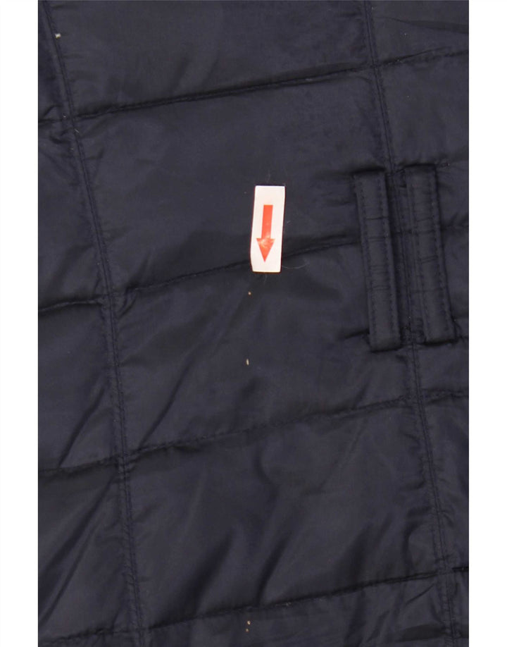 Zara Γυναικείο παλτό με κουκούλα UK 10 Small Navy Blue Polyester