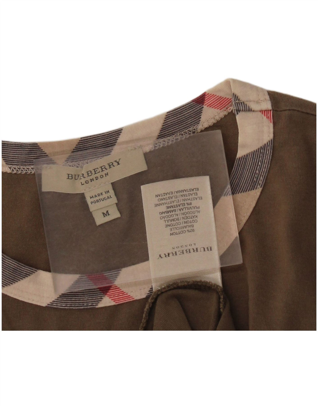 BURBERRY Γυναικείο T-Shirt Top UK 12 Medium Khaki Cotton