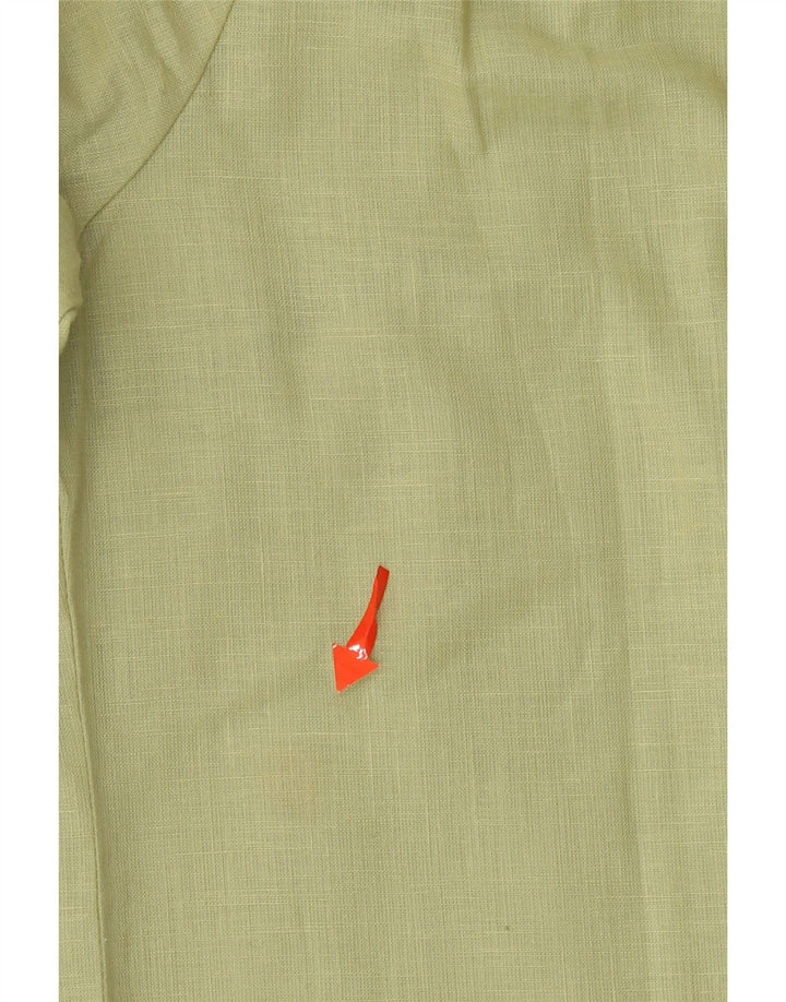 Vintage γυναικεία μανίκια 3/4 μπλούζα μπροστινή μπλούζα Top EU 40 Medium Khaki Heart