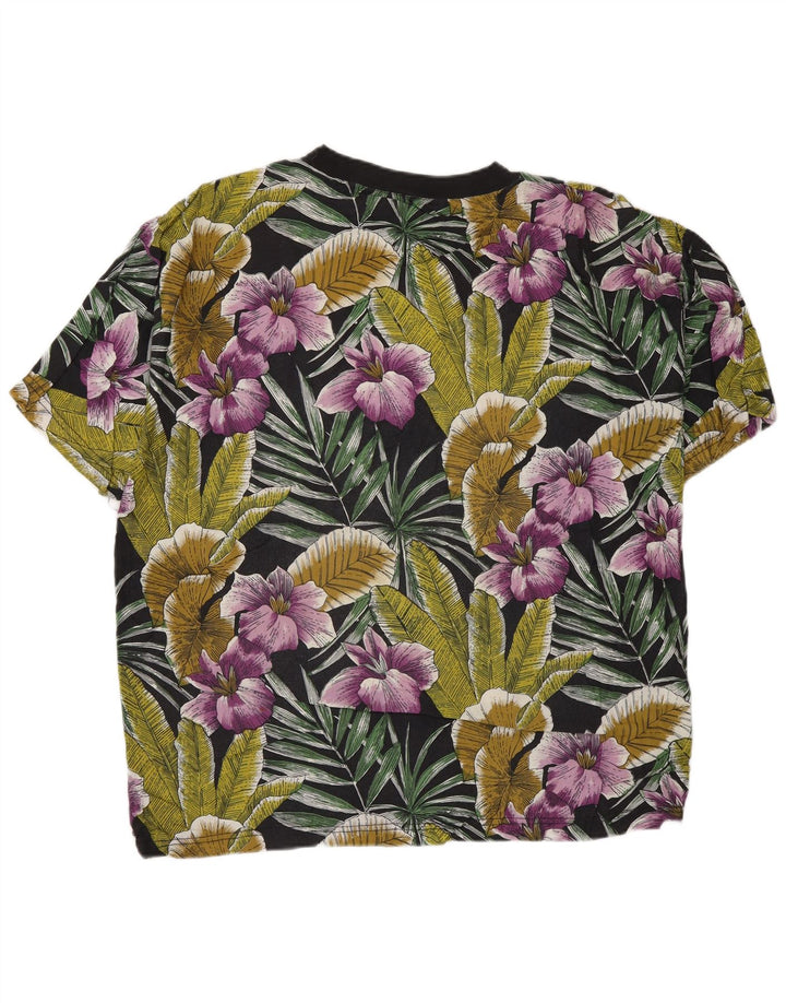 Vintage Ανδρικό T-Shirt Top Medium Πολύχρωμο Floral Rayon