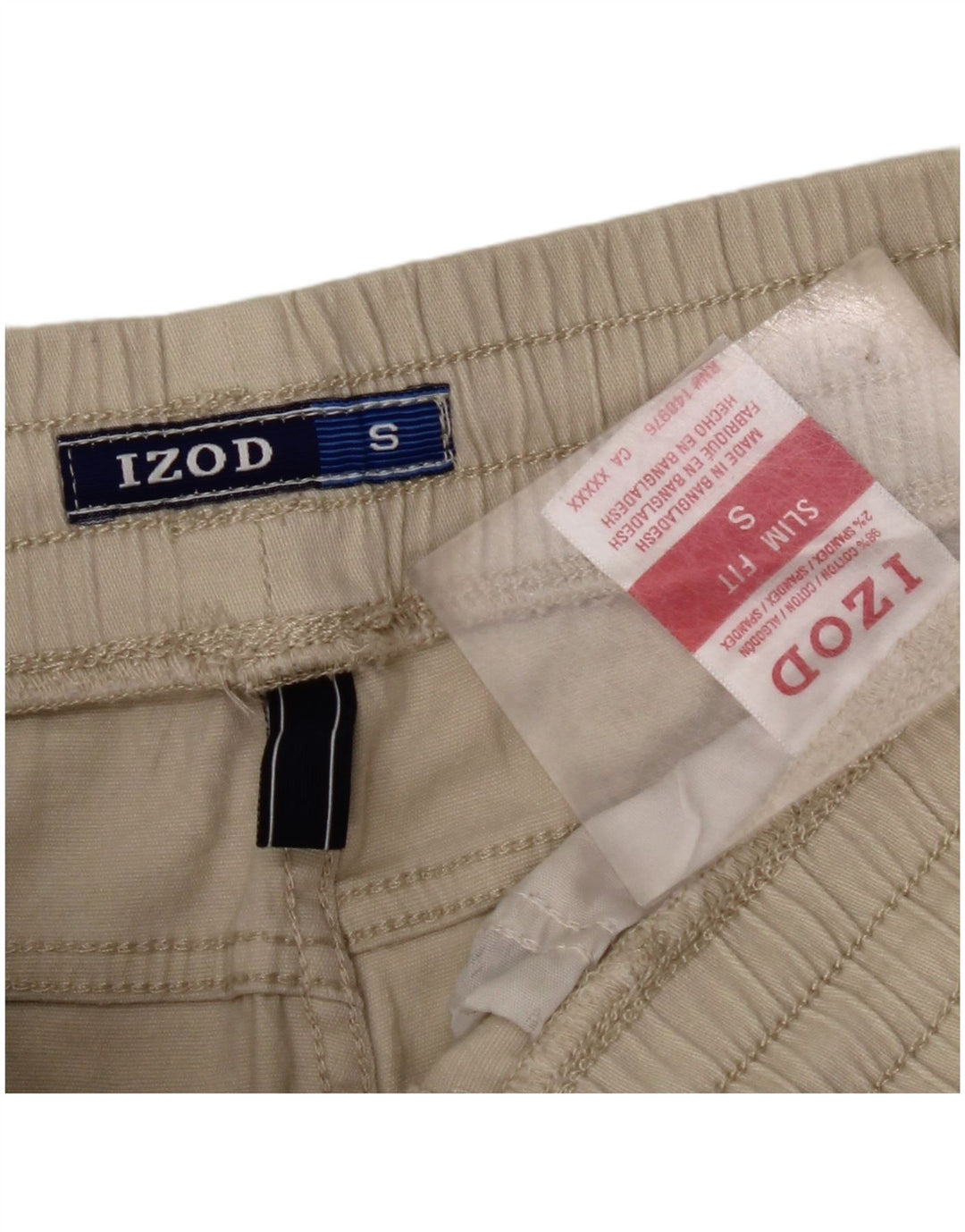 Ανδρικό σορτς Cargo IZOD Slim Fit Small W29 Μπεζ βαμβακερό