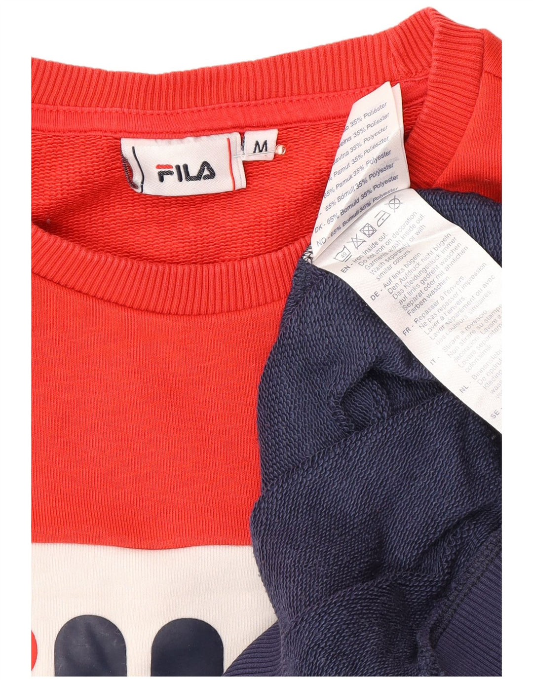 Γυναικείο γραφικό φούτερ FILA Jumper UK 14 Medium Navy Blue Colourblock