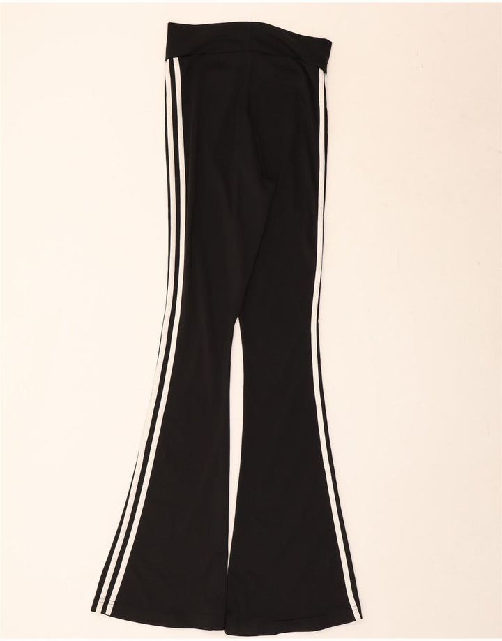 Adidas Γυναικεία φόρμα Flare Παντελόνι UK 8 Small Black Polyester