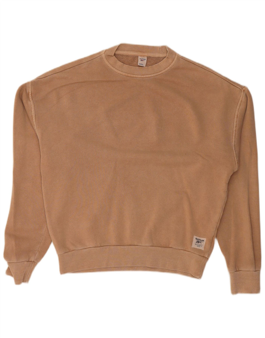 REEBOK Γυναικείο φούτερ μεγάλου μεγέθους Jumper UK 4/6 XS Μπεζ βαμβακερό