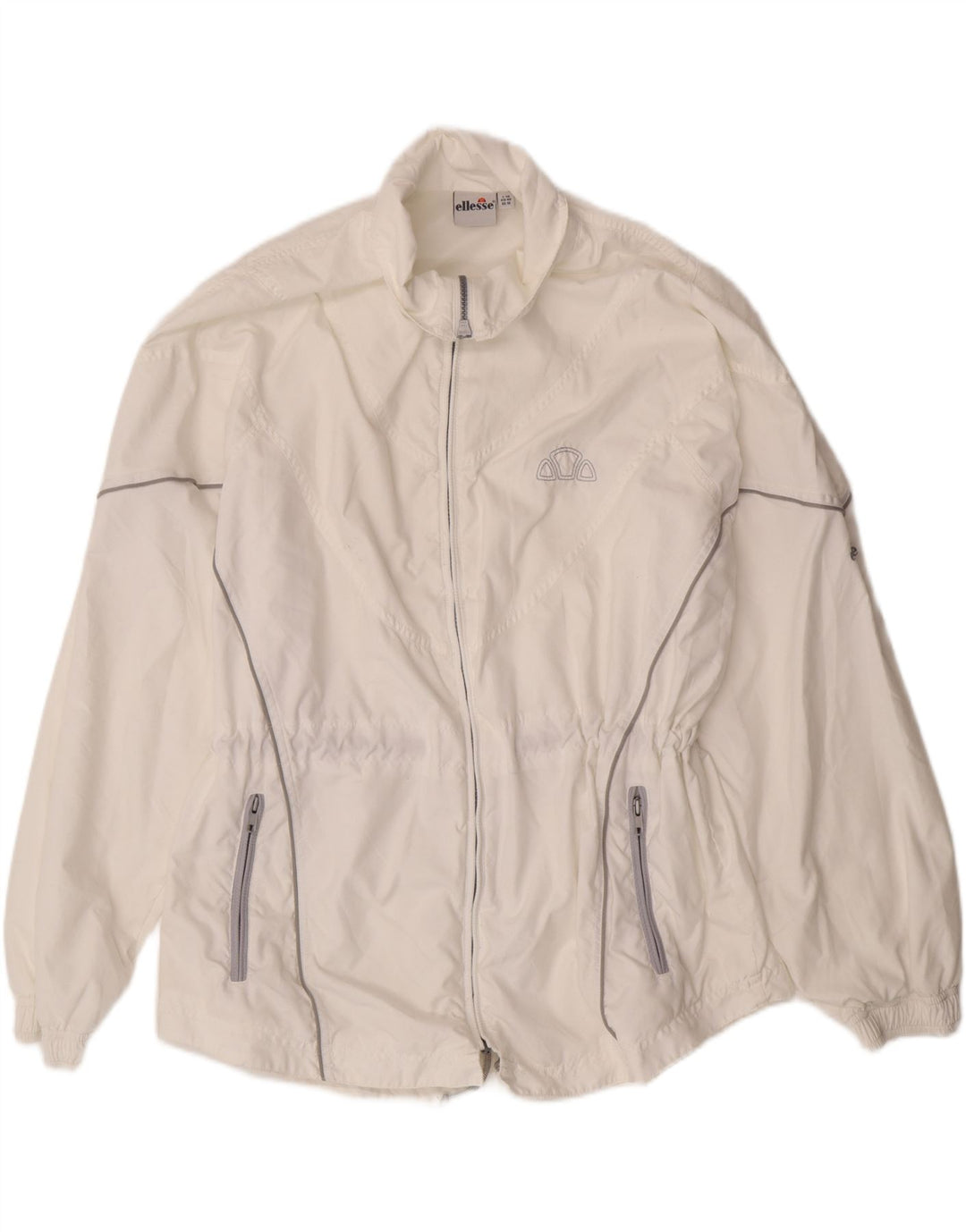 ELLESSE Womens Rain Jacket UK 18 XL White Polyester Vintage Ellesse and Second-Hand Ellesse from Messina Hembry 