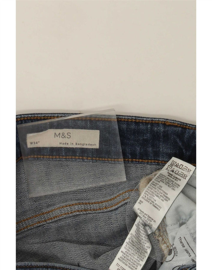 Ανδρικό τζιν σορτς Marks & Spencer μεγάλο W34 Μπλε βαμβακερό