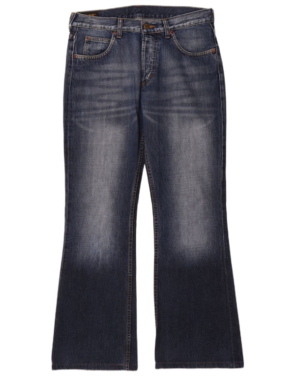 Lee Mens Denver Bootcut Jeans W33 L32 Navy Blue Cotton