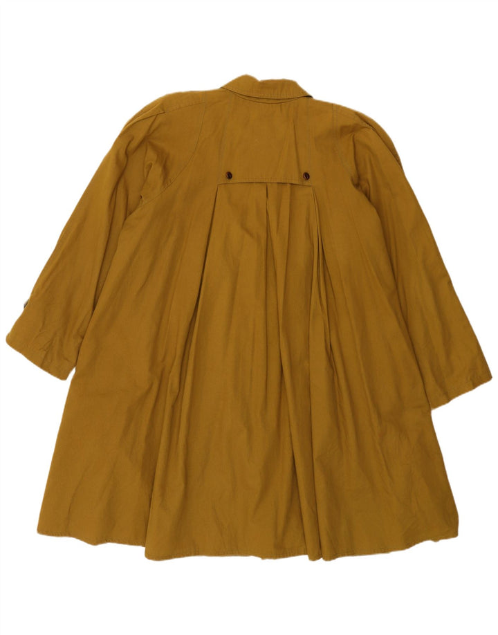 VINTAGE Γυναικείο Oversized Πανωφόρι UK 10 Small Khaki Acetate