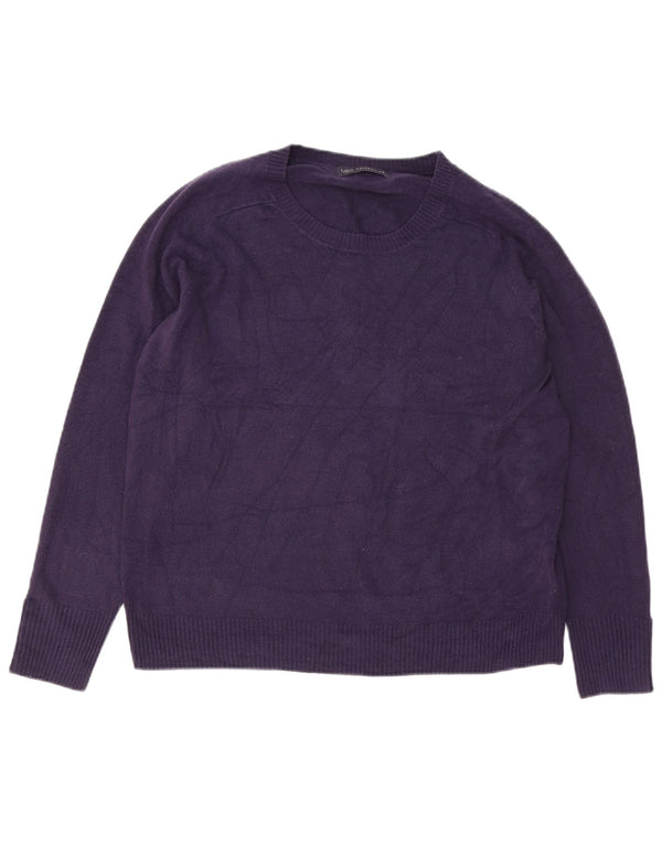 Marks & Spencer Γυναικείο πουλόβερ με λαιμόκοψη UK 18 XL Μωβ ακρυλικό