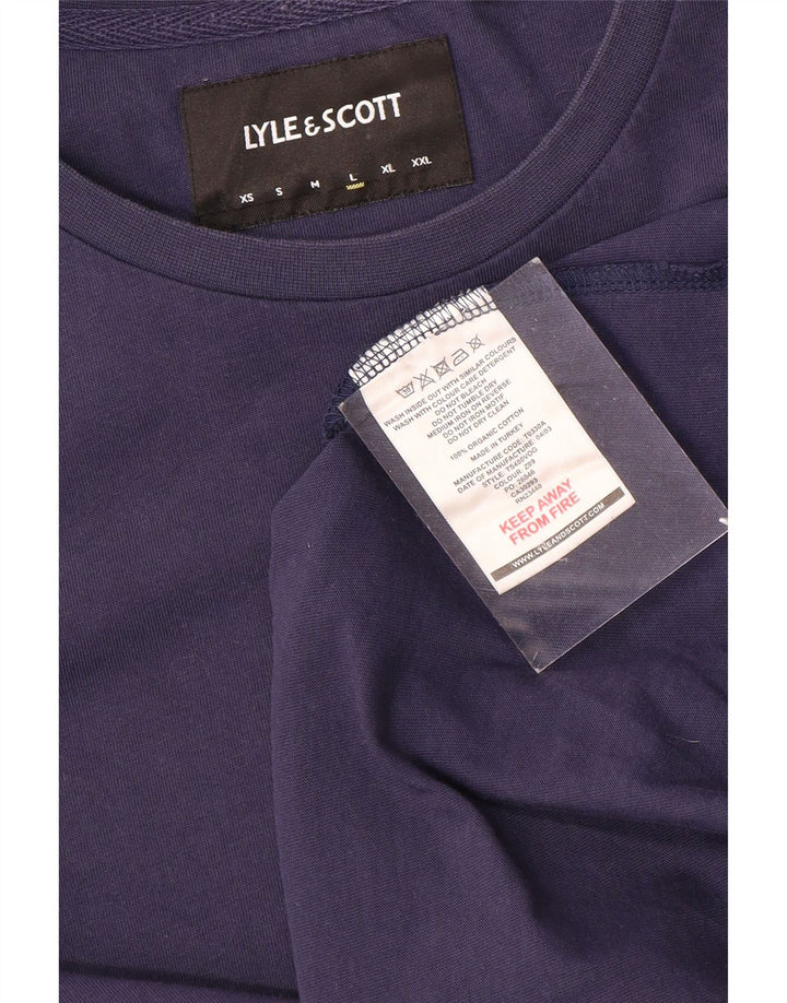 Ανδρικό T-Shirt LYLE & SCOTT Top Large Navy Blue Cotton