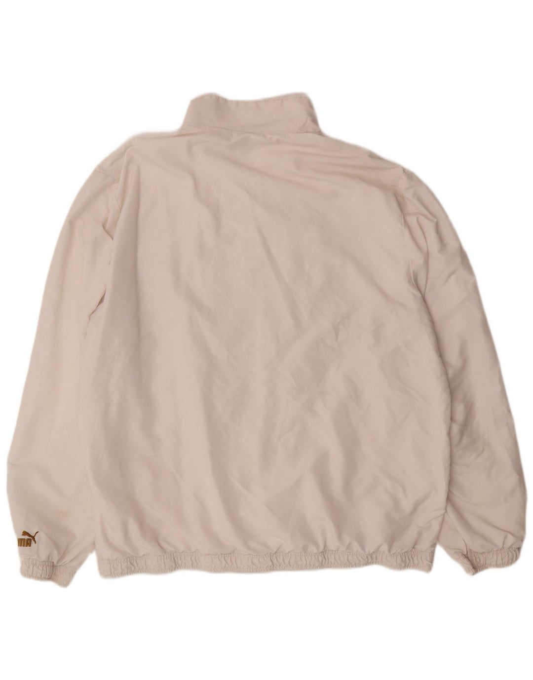 PUMA Mens Graphic Tracksuit Top Jacket 2XL Off White Colourblock