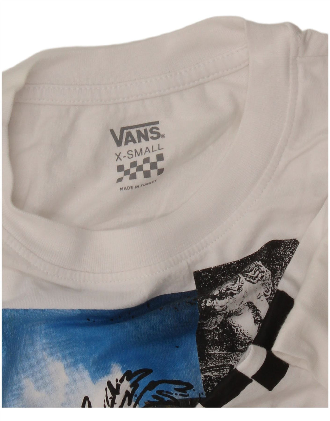 VANS Γυναικείο Crop Graphic Top Μακρυμάνικο UK 6 XS Λευκό