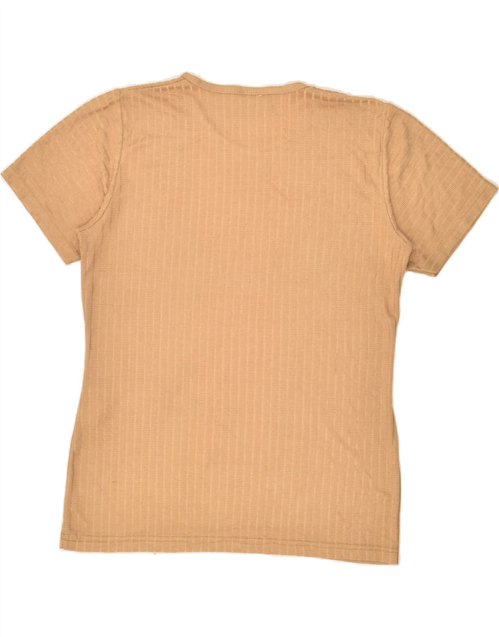 CANDA Womens T-Shirt Top UK 14/16 Large Beige Polyester Vintage Canda and Second-Hand Canda from Messina Hembry 