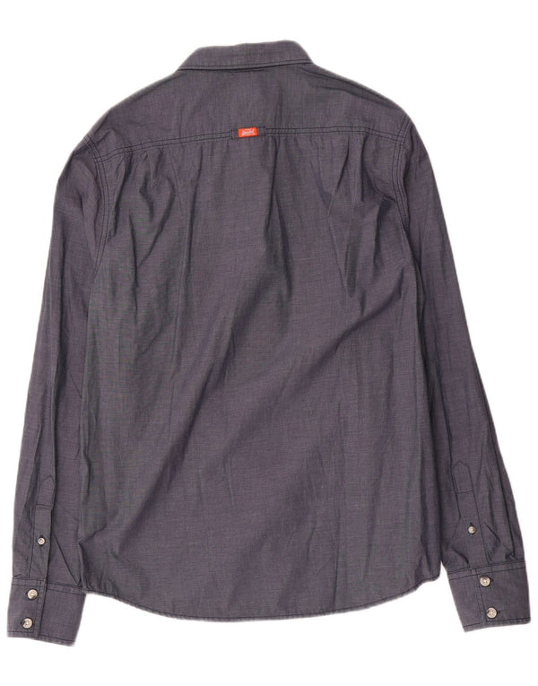 Ανδρικό πουκάμισο Superdry XL Navy Blue Cotton