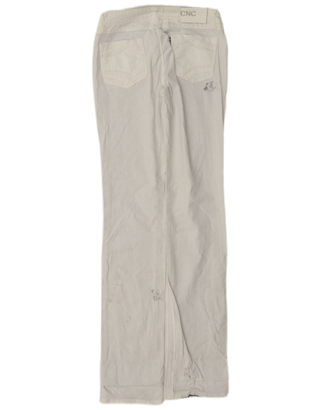 Vintage γυναικεία στραβά τζιν W26 L33 Λευκό
