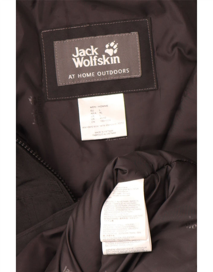 Jack Wolfskin Ανδρικό μπουφάν με επένδυση UK 40/42 μεγάλο μαύρο πολυεστέρα