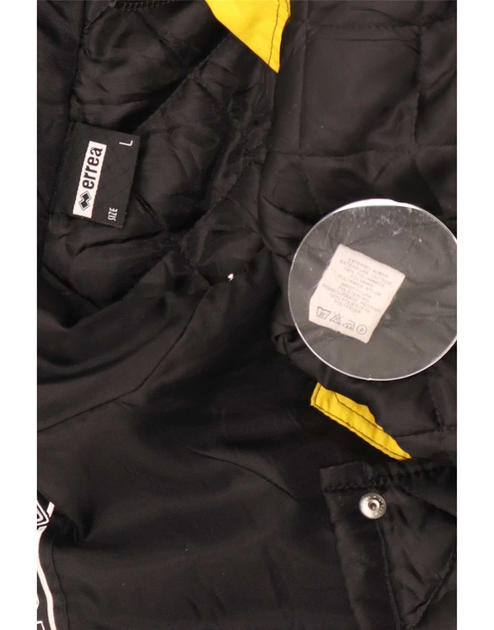 Errea Ανδρικό γραφικό υπερμεγέθη παλτό UK 40 Large Black Colourblock