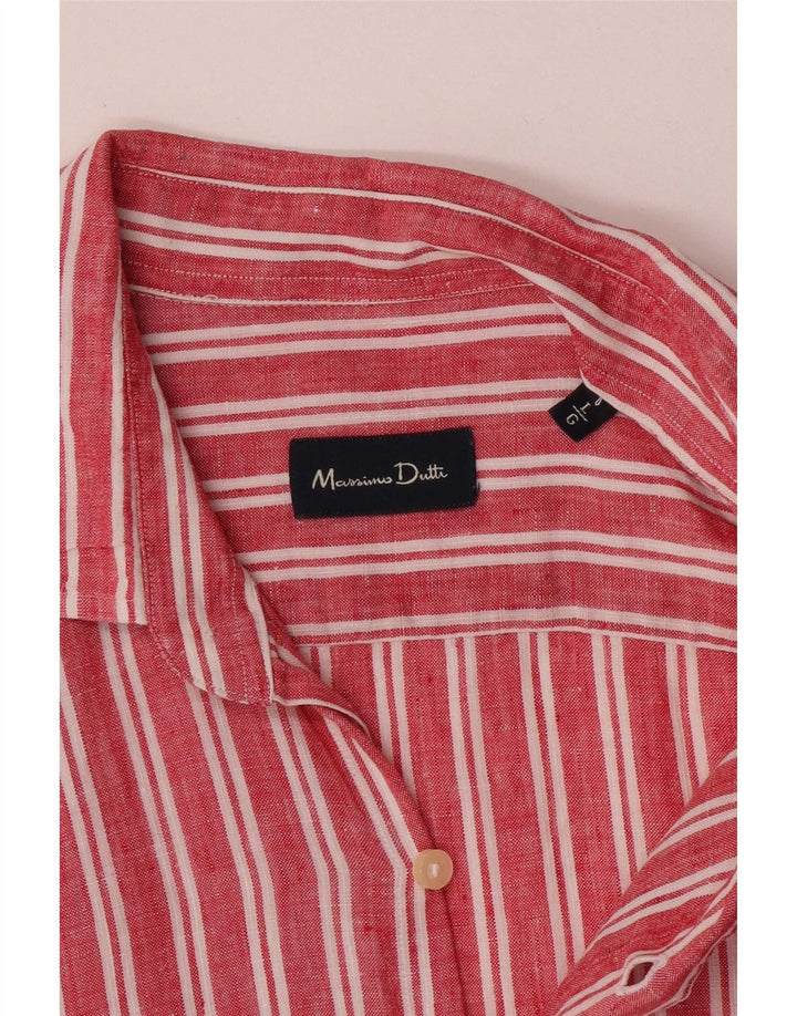 Ανδρικό πουκάμισο Massimo Dutti, μεγάλο κόκκινο ριγέ