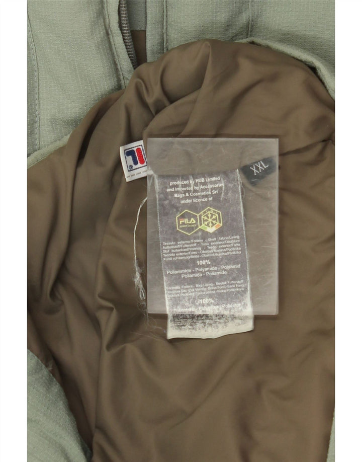 Fila Ανδρικό μπουφάν με κουκούλα UK 44 2XL Green Polyamide