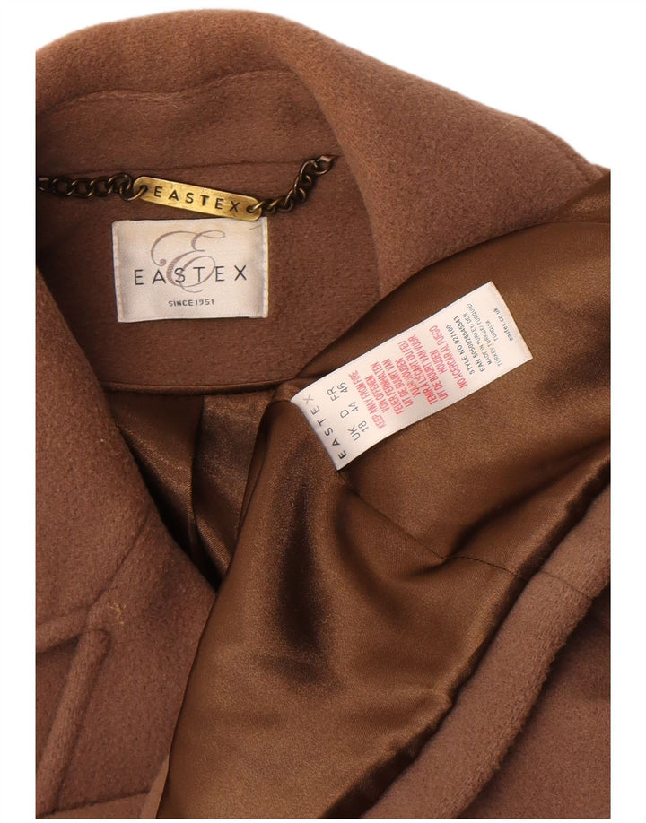 Eastex Γυναικείο Παλτό Μπιζέλι UK 18 XL Καφέ Μαλλί