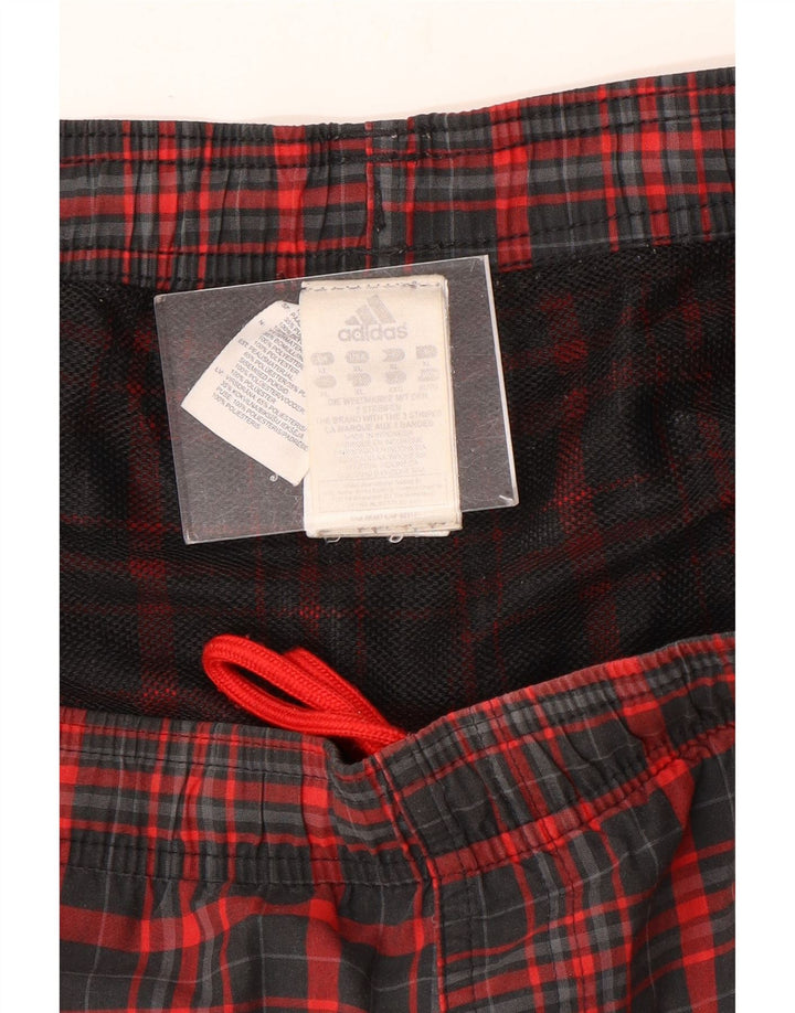 Ανδρικό σορτς κολύμβησης Adidas XL Red Check Polyester