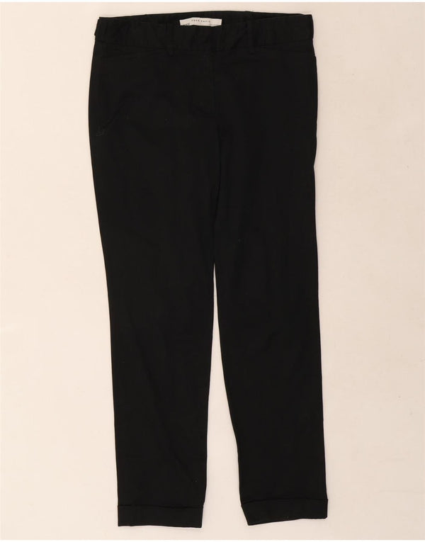 Zara Γυναικείο Slim Casual Παντελόνι EU 36 XS W26 L27 Μαύρο βαμβακερό