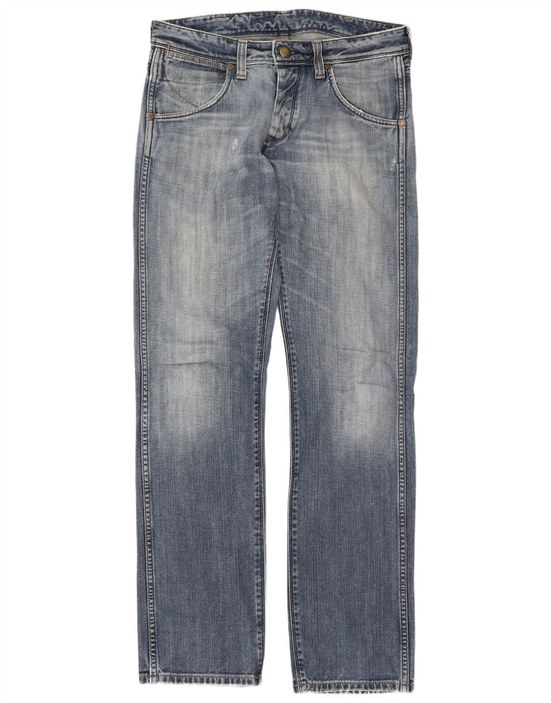 Γυναικείο τζιν ίσιο Wrangler Crank W32 L34 Μπλε βαμβακερό