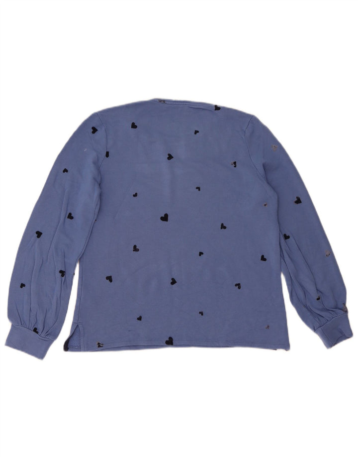 Γυναικεία φούτερ Oasis Abstract Pattern Jumper UK 12 Medium Blue Viscose