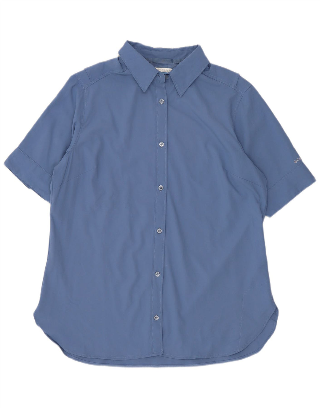 Γυναικείο κοντομάνικο πουκάμισο Columbia UK 14 Medium Blue Polyester
