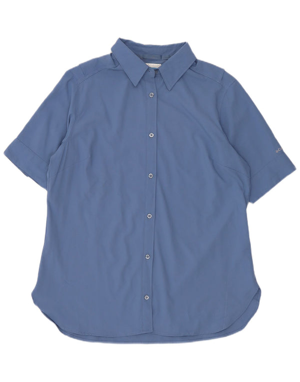 Γυναικείο κοντομάνικο πουκάμισο Columbia UK 14 Medium Blue Polyester