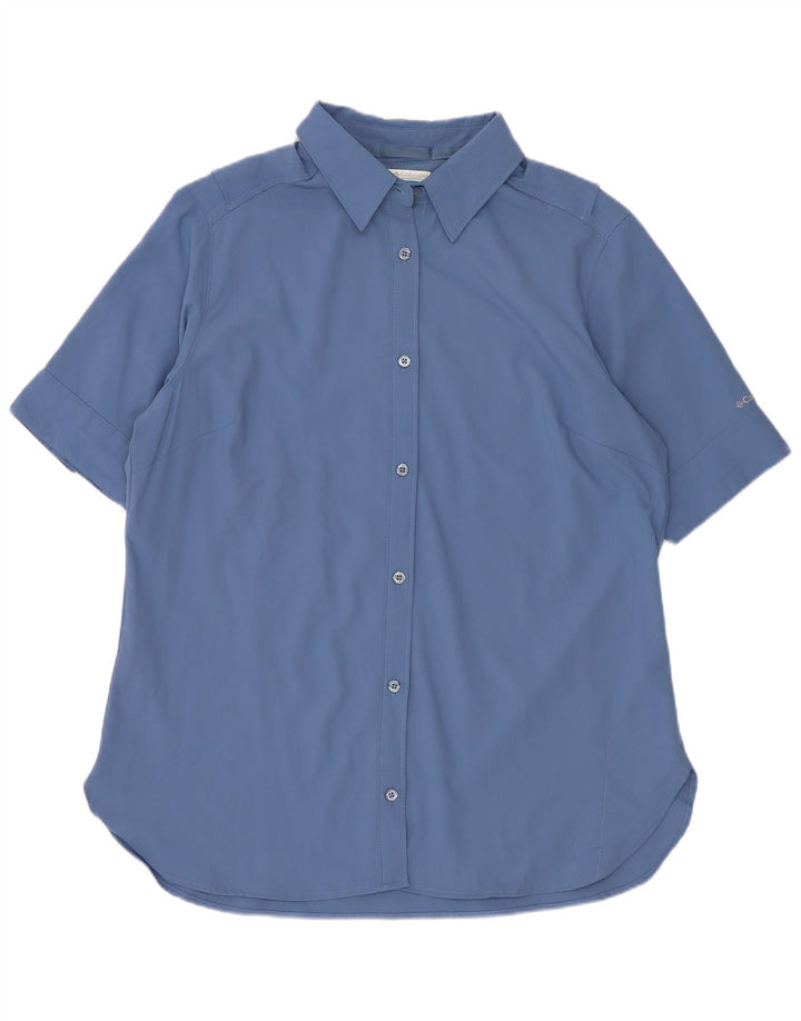 Γυναικείο κοντομάνικο πουκάμισο Columbia UK 14 Medium Blue Polyester