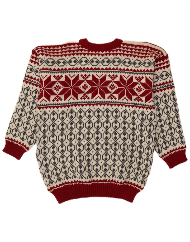 Ανδρικό πουλόβερ Voss Unisex Crew Neck Jumper Medium Off White Fair Isle