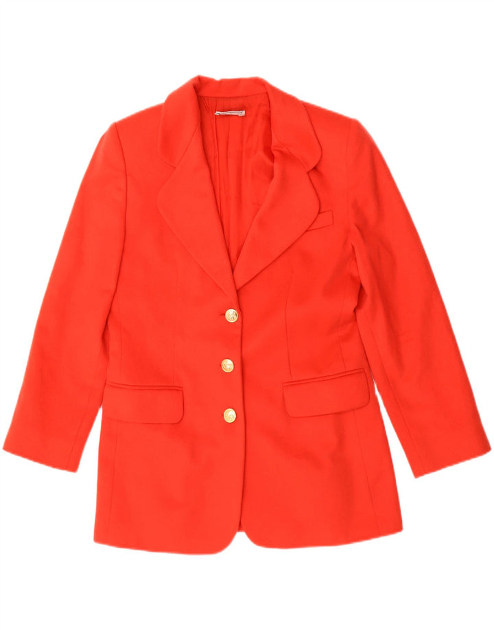 LUISA SPAGNOLI Womens 3 Button Blazer Jacket IT 44 Medium Red Wool Vintage Luisa Spagnoli and Second-Hand Luisa Spagnoli from Messina Hembry 