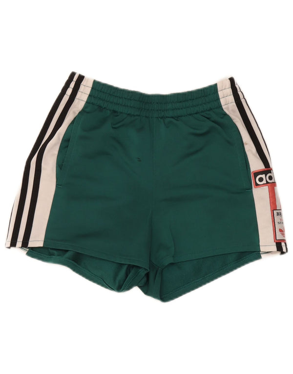 Γυναικείο γραφικό αθλητικό σορτς Adidas με μεσαίο πράσινο χρώμα πολυεστέρα