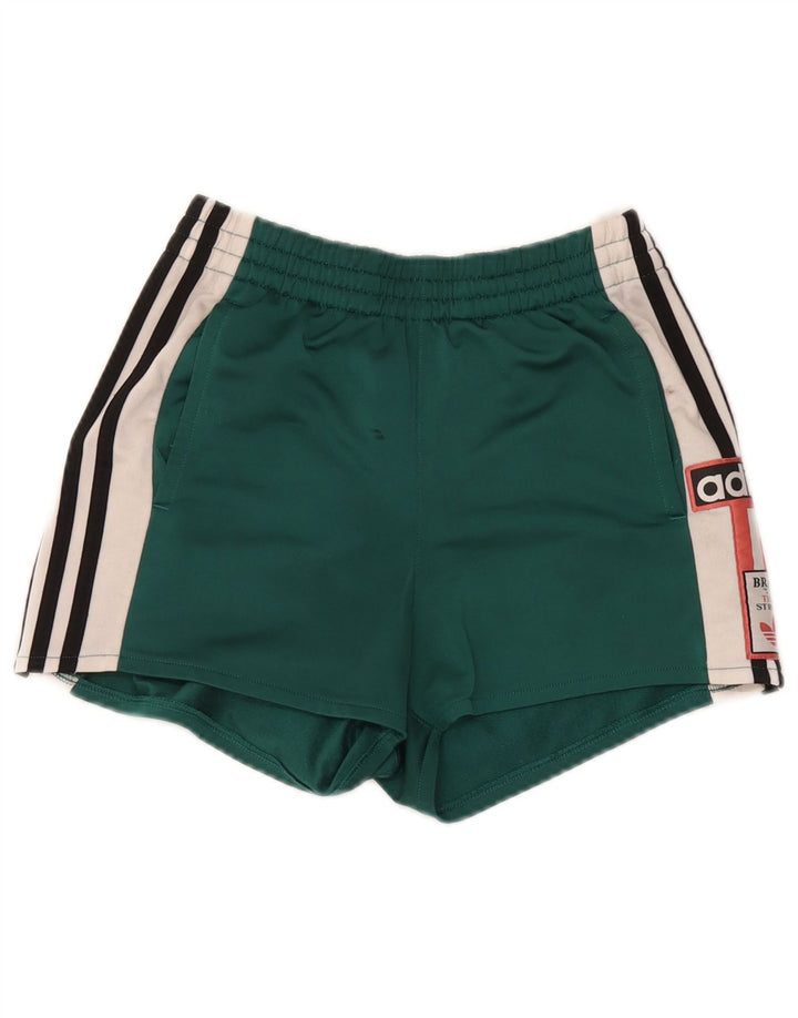 Γυναικείο γραφικό αθλητικό σορτς Adidas με μεσαίο πράσινο χρώμα πολυεστέρα