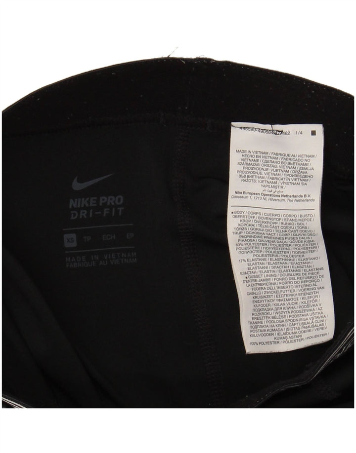 Γυναικεία γραφικά κολάν NIKE Dri Fit UK 4 XS Μαύρο Πολυεστέρας