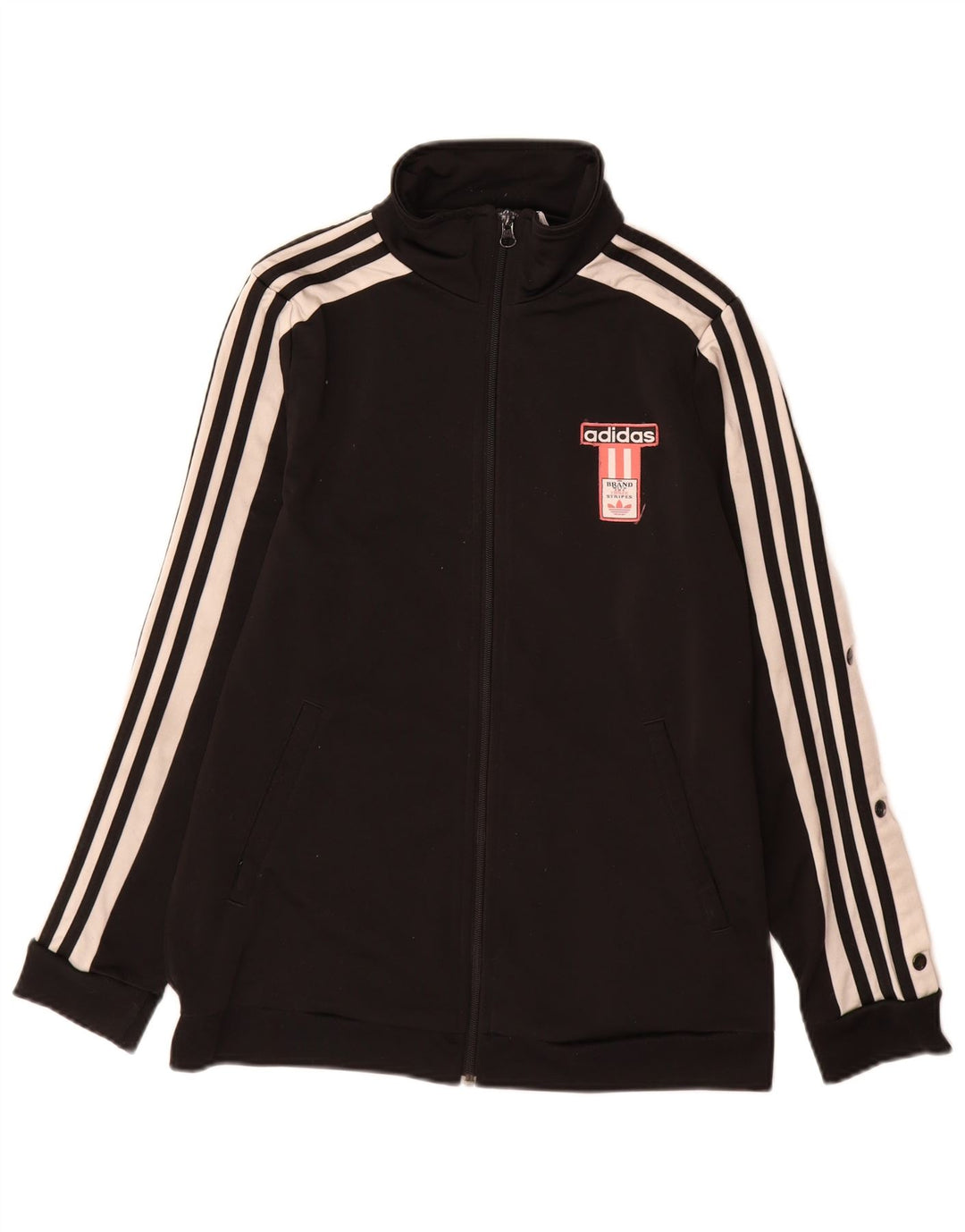 Γυναικεία αθλητική φόρμα Adidas Top Jacket UK 14 Medium Black Colourblock Polyester
