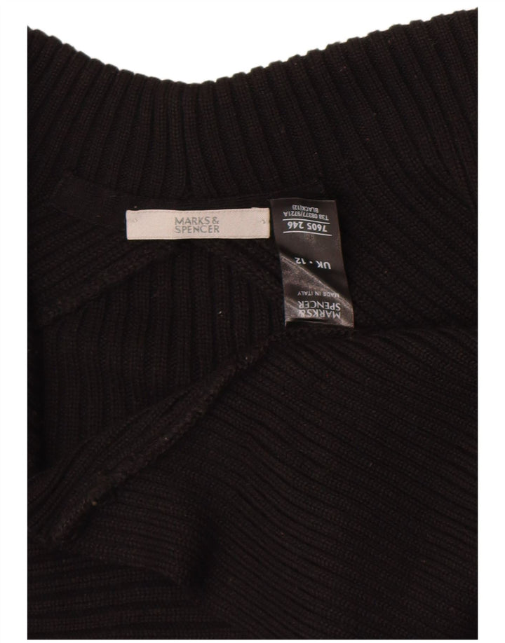 Marks & Spencer Womens Open Bolero Jumper UK 12 Medium Black Acrylic