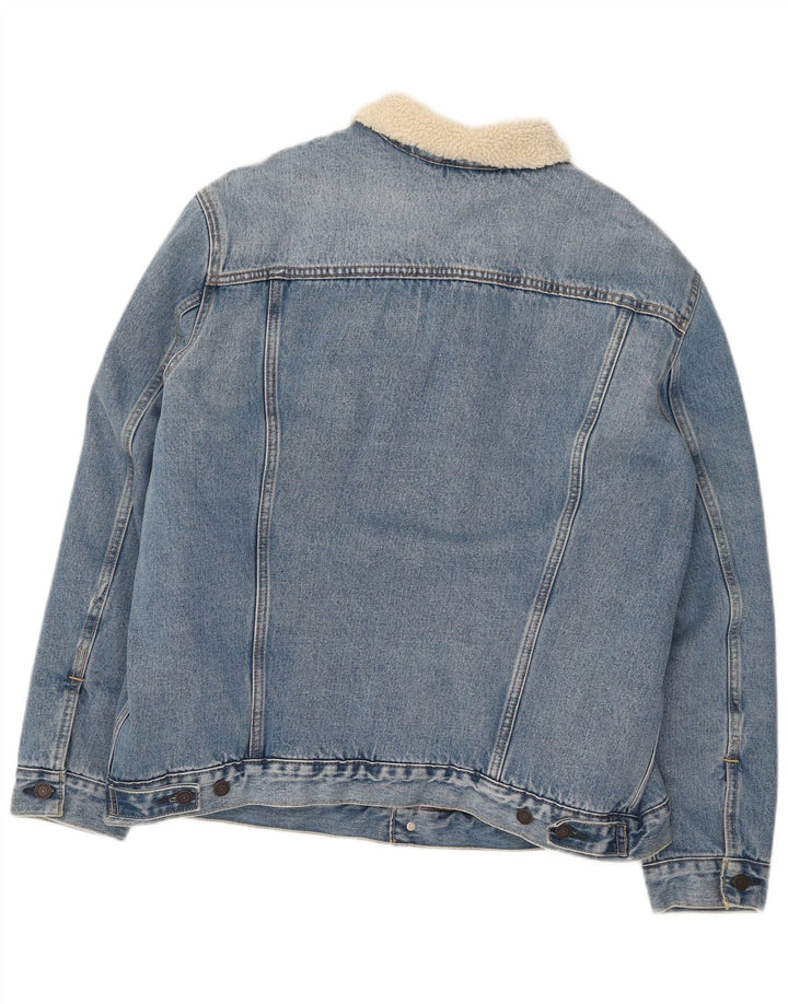 Levi's Mens Sherpa Τζιν Μπουφάν UK 44 2XL Μπλε Βαμβακερό