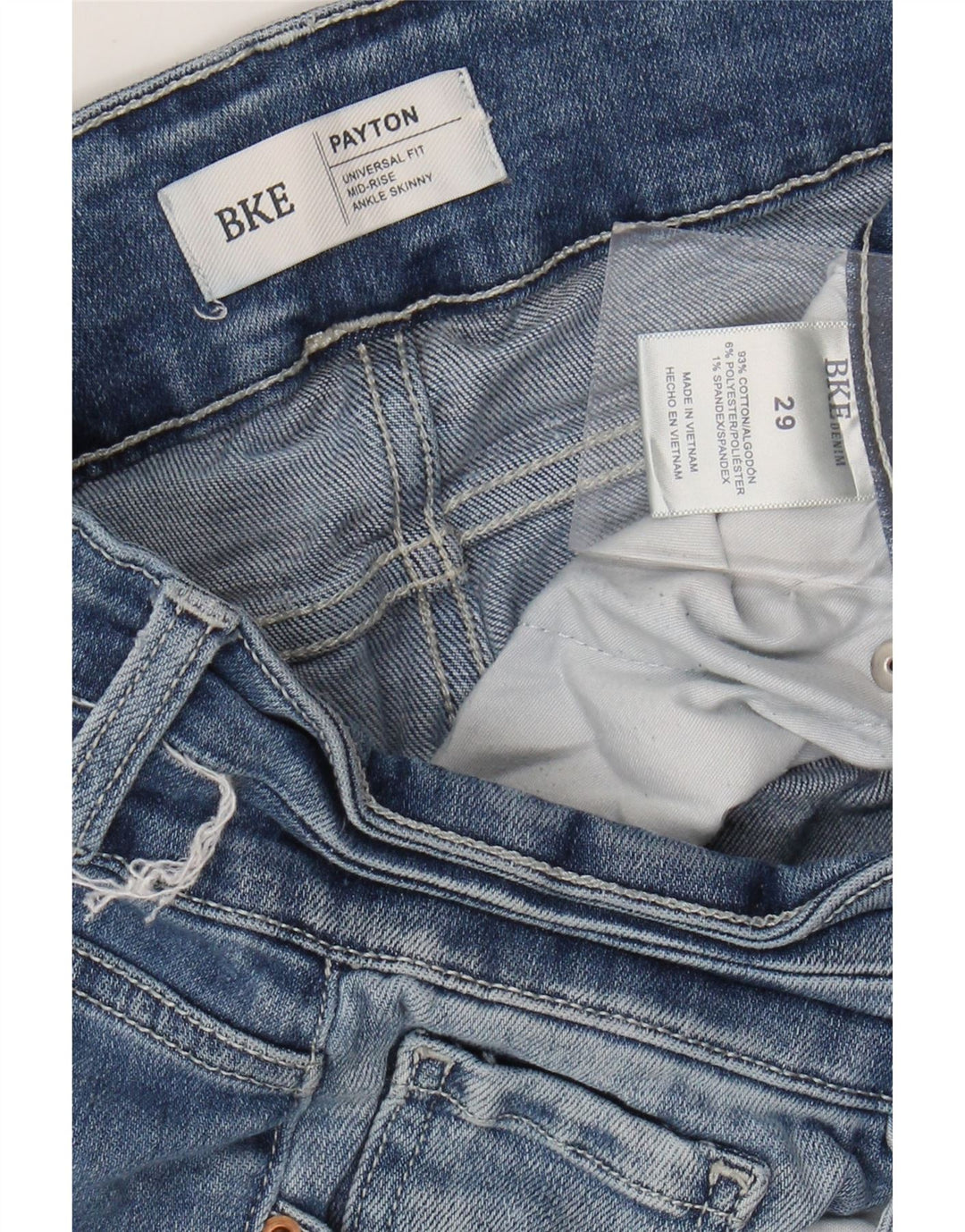 BKE Γυναικεία Payton Μεσαίωνα στενόχωρα τζιν W29 L26 μπλε βαμβακερά