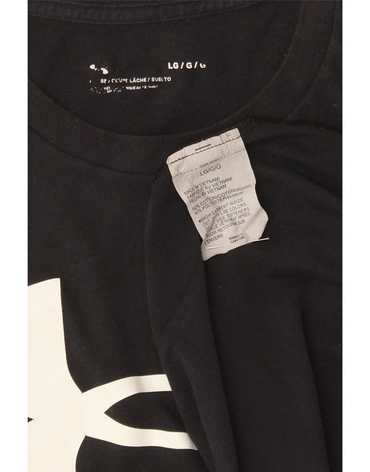 Under Armour Ανδρικό γραφικό T-Shirt Top μεγάλο μαύρο βαμβακερό