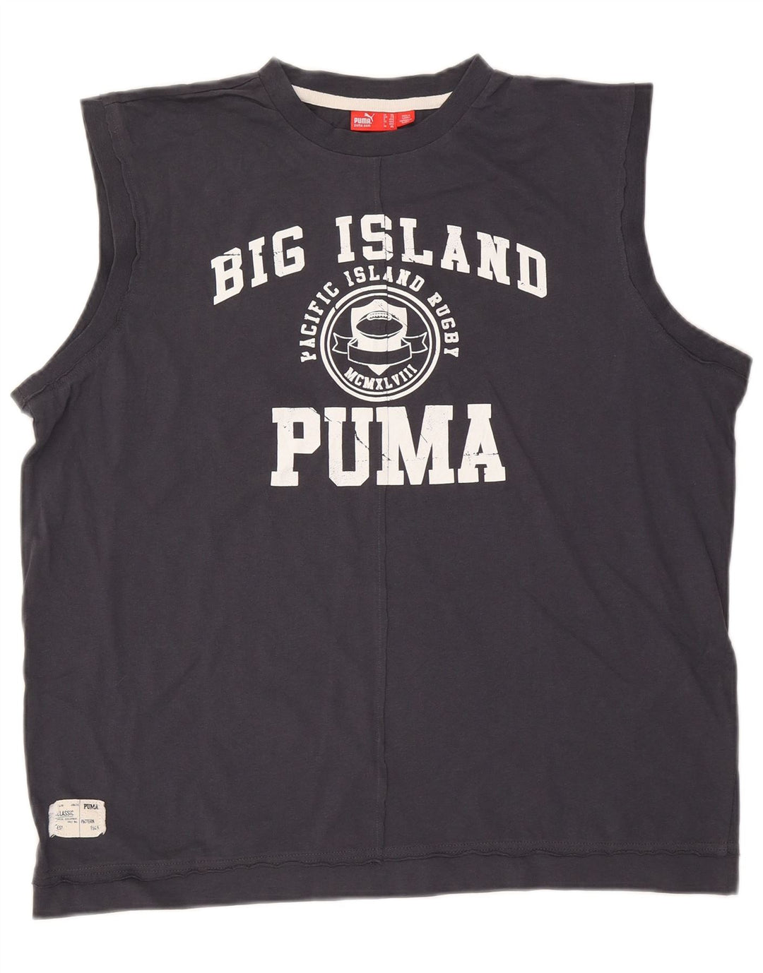 Ανδρικό γραφικό γιλέκο Puma Top 2XL Navy Blue Cotton