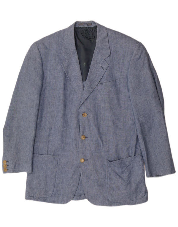 Ανδρικό μπουφάν μπλέιζερ Kenzo 3 κουμπιών IT 52 XL Μπλε Λινό