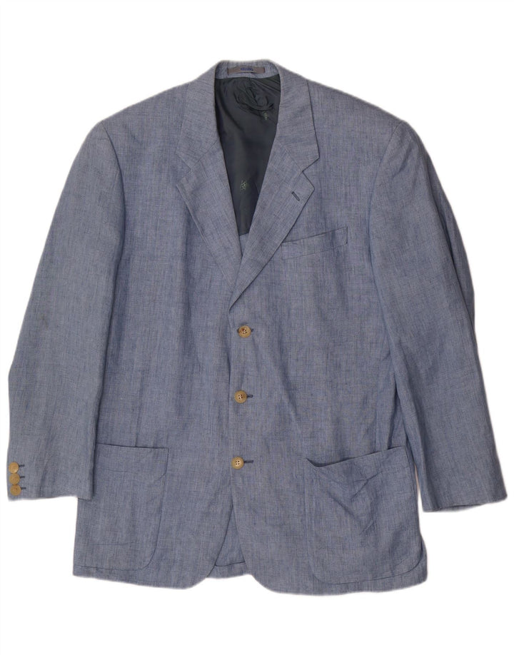Ανδρικό μπουφάν μπλέιζερ Kenzo 3 κουμπιών IT 52 XL Μπλε Λινό