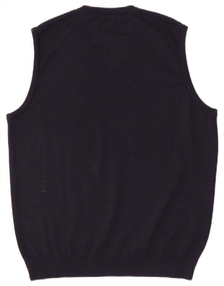 Maerz Muenchen Ανδρικό γιλέκο Tank Top IT 50 Medium Navy Blue Wool
