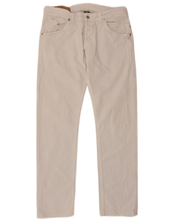 Dondup Ανδρικό Sam Straight Jeans W34 L32 Λευκό βαμβακερό